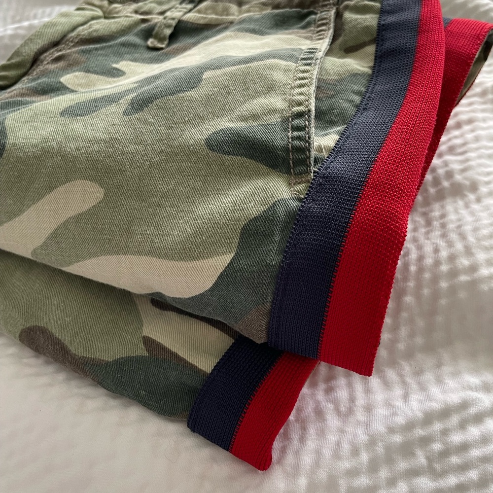 Mother Linen Blend Camo Stripe Joggers - Picture 9 of 16